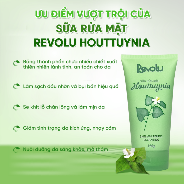 Sữa rửa mặt ngừa mụn, trắng da Houttuynia (tinh chất diếp cá) Sữa rửa mặt ngừa mụn, trắng da Houttuynia (tinh chất diếp cá) - Image 4