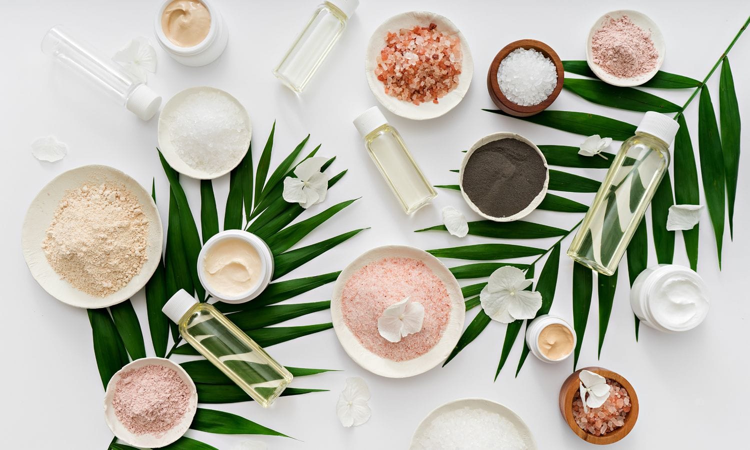 skincare natural ingredients in bowls