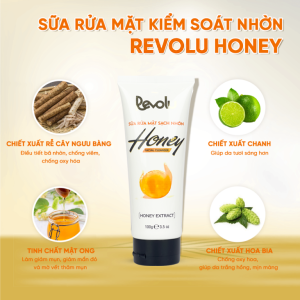 Sua rua mat kiem soat nhon Revolu Honey chiet xuat tu mat mong va re cay nguu bang 100g 4