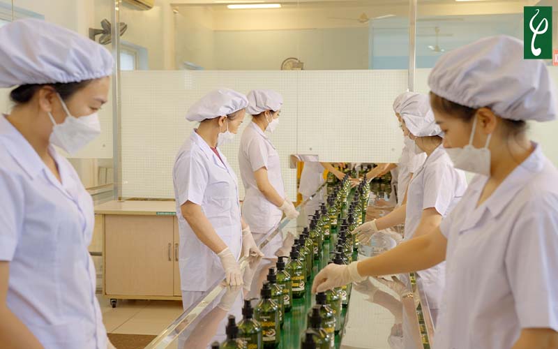 Dây chuyền gia công sữa rửa mặt tại Nam dược Hải Long