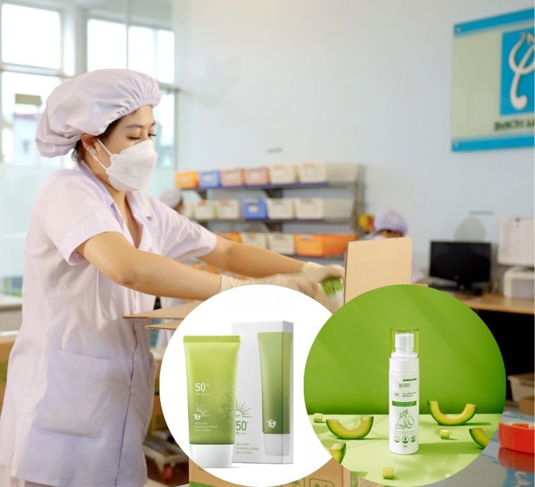 Gia công kem chống nắng bơ
