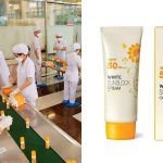 Gia công kem chống nắng hoa cúc