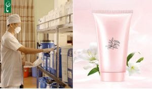 Gia công sữa rửa mặt hoa ly