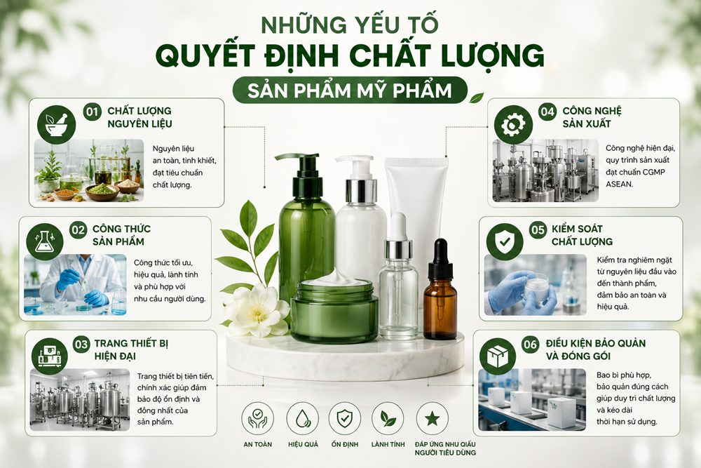 Những Yếu Tố Quyết Định Chất Lượng Sản Phẩm Mỹ Phẩm