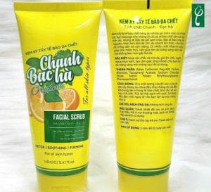 gia công gel tẩy tế bào chết chanh bạc hà