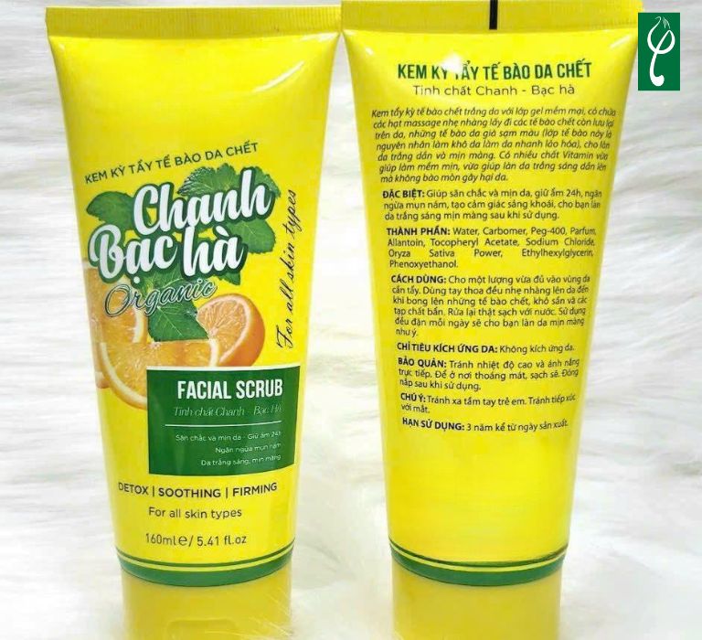 gia công gel tẩy tế bào chết chanh bạc hà