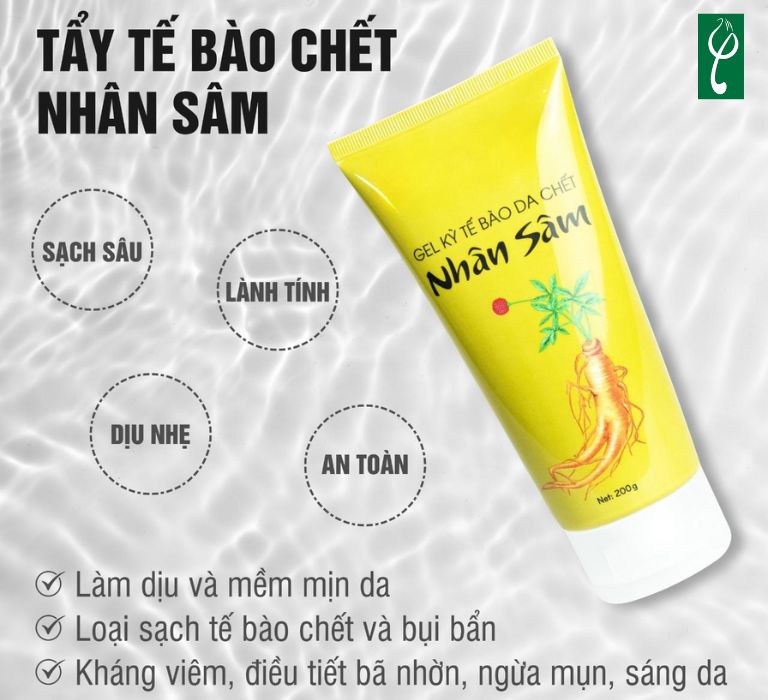 Gia công gel tẩy tế bào chết nhân sâm