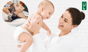 Sau sinh gội đầu bằng dầu gội có được không