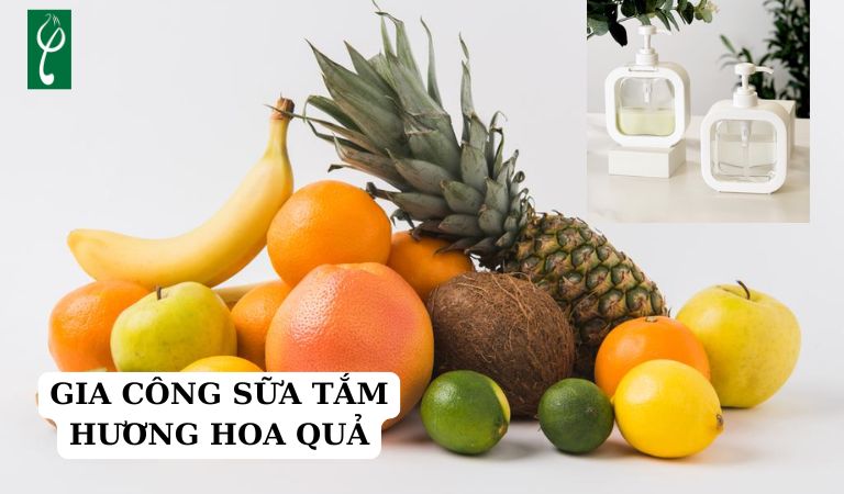 gia công sữa tắm hương hoa quả