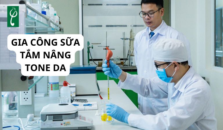 gia công sữa tắm nâng tone da
