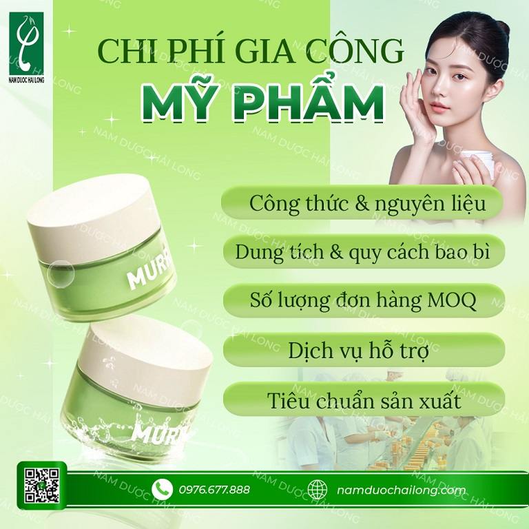 Chi phí hợp tác với các nhà máy sản xuất mỹ phẩm số lượng ít biến động linh hoạt dựa trên nhu cầu cụ thể của từng thương hiệu