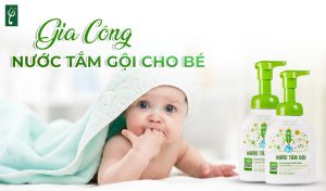 Gia công nước tắm gội cho bé