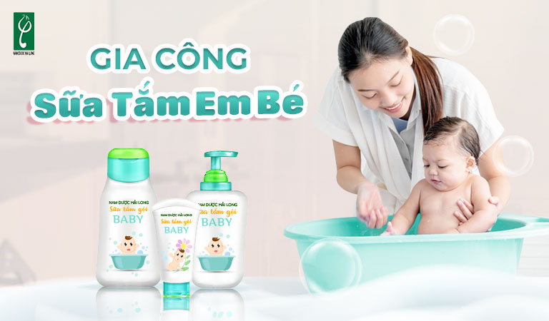 gia công sữa tắm em bé