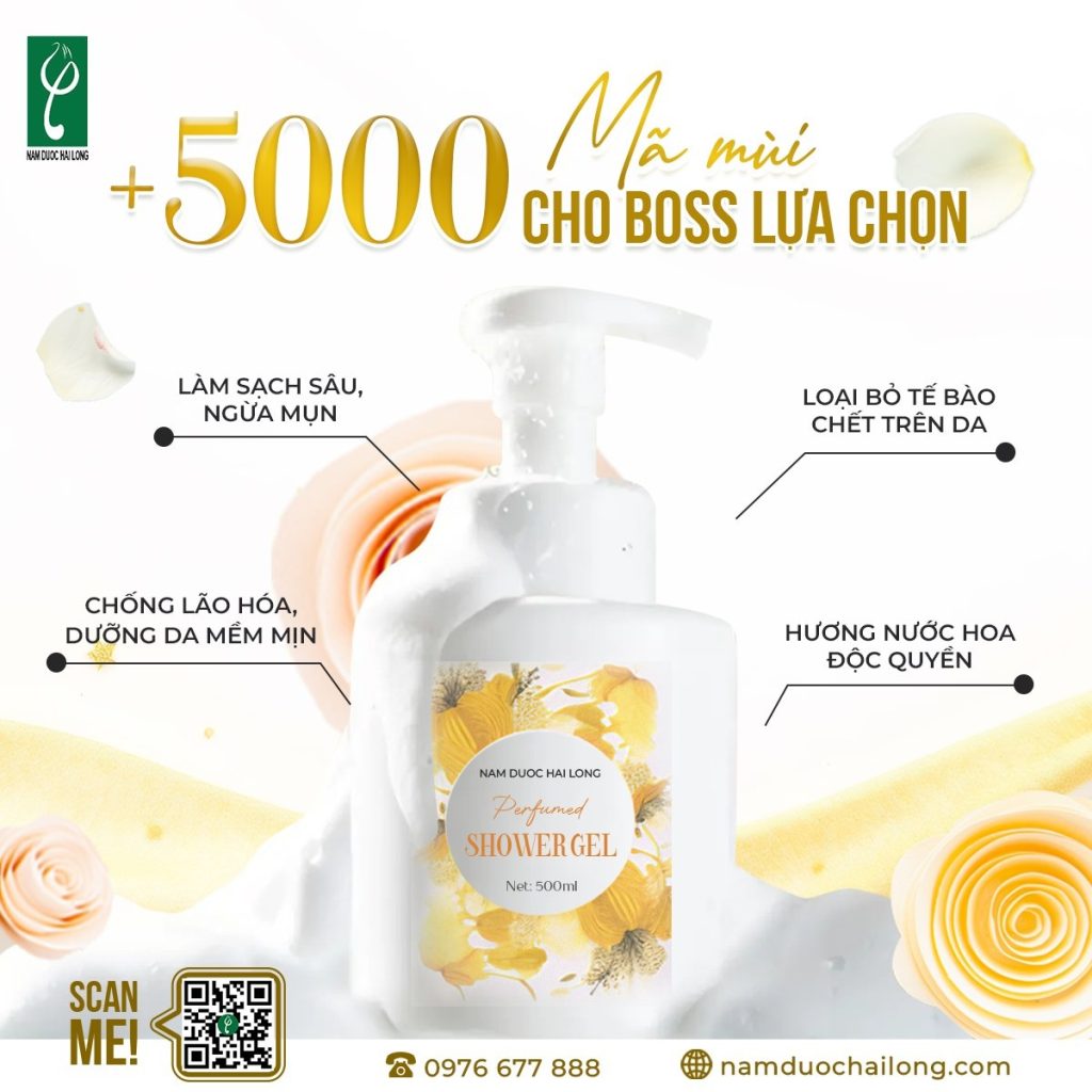 Nam Dược Hải Long gia công sữa tắm hương nước hoa đạt chuẩn CGMP gia công sữa tắm hương nước hoa