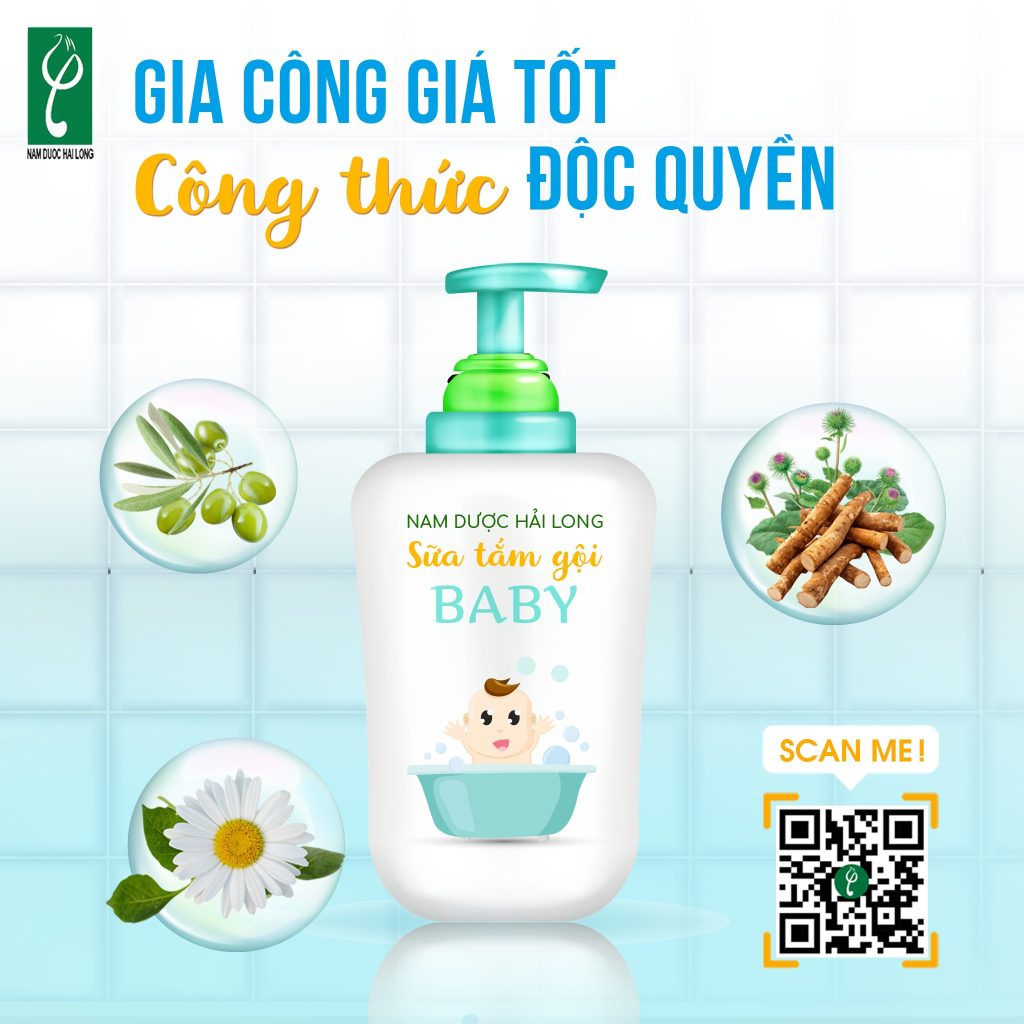 Gia công sữa tắm em bé giúp chủ đầu tư sở hữu sản phẩm độc quyền để nhanh chóng thâm nhập thị trường gia công sữa tắm em bé