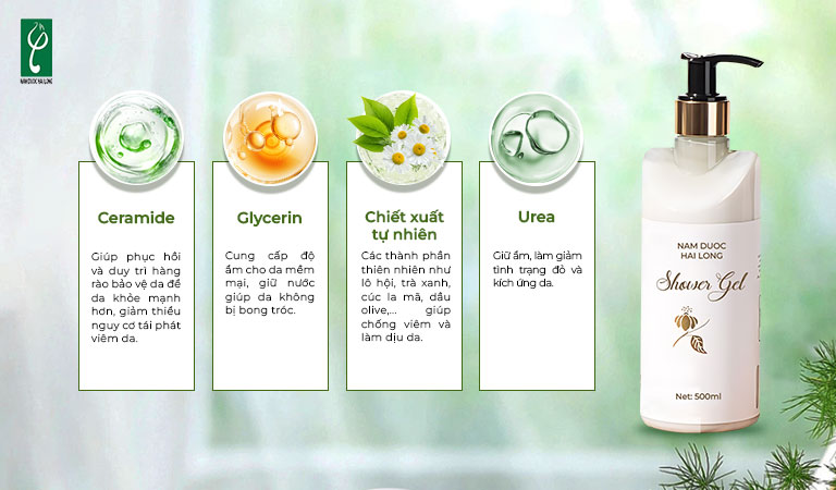 Thành phần của sữa tắm trị viêm da gia công sữa tắm trị viêm da