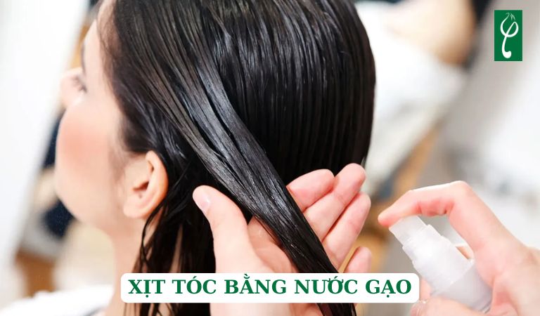 Xịt tóc bằng nước gạo