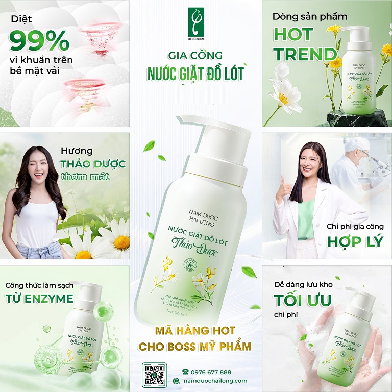 Dịch vụ gia công nước giặt quần chip trọn gói (OEM) hoặc bán thành phẩm (ODM) giúp chủ đầu tư tiết kiệm thời gian và tối ưu chi phí sản xuất.