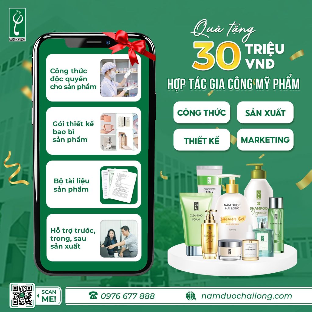 Nam Dược Hải Long sản xuất dầu gội sen chuyên nghiệp gia công dầu gội sen