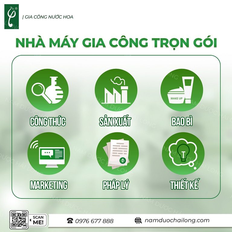 Gia công tại Nam Dược Hải Long giúp tối ưu chi phí, mùi hương riêng, chất lượng ổn định 