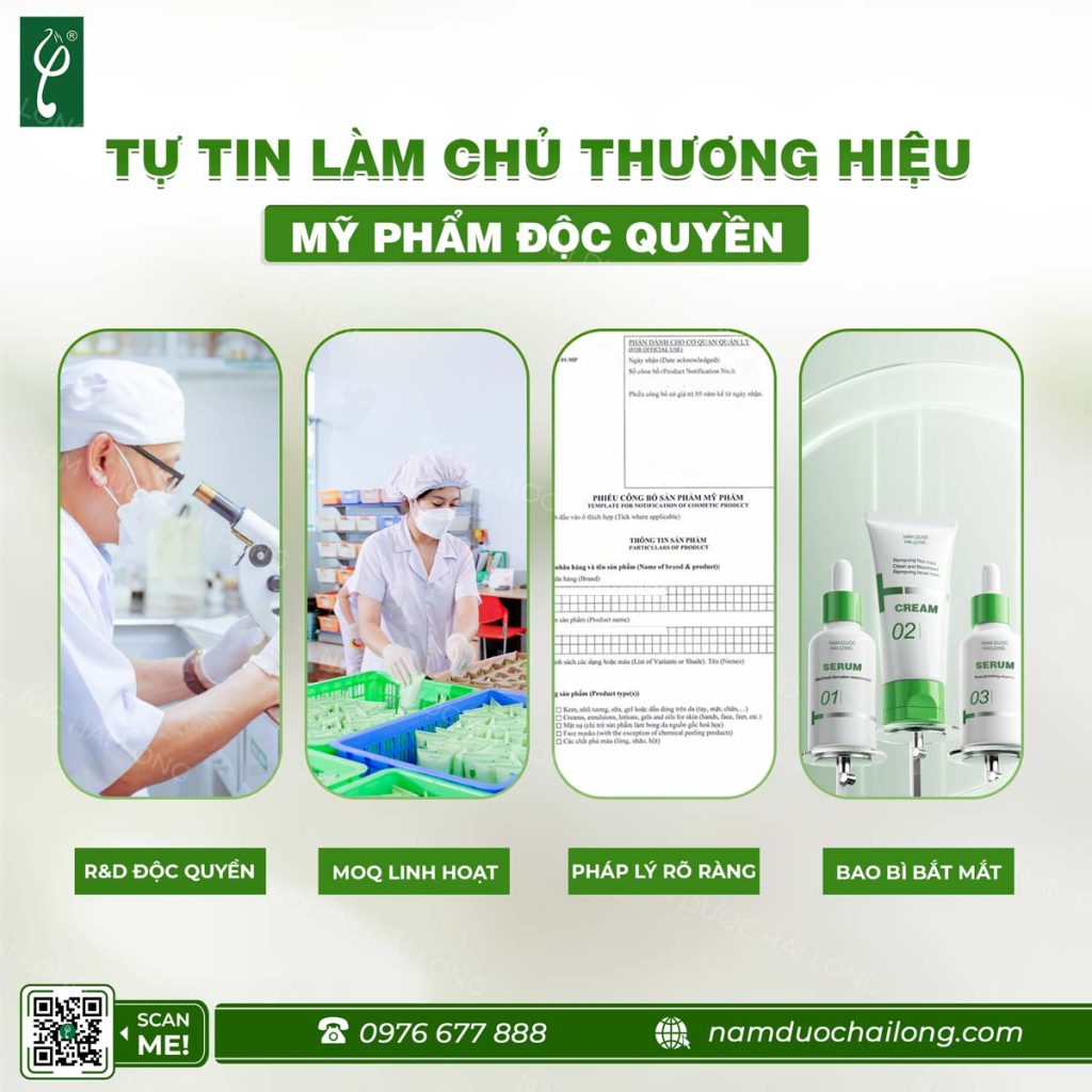 sản xuất mỹ phẩm uy tín tại Hà Nội