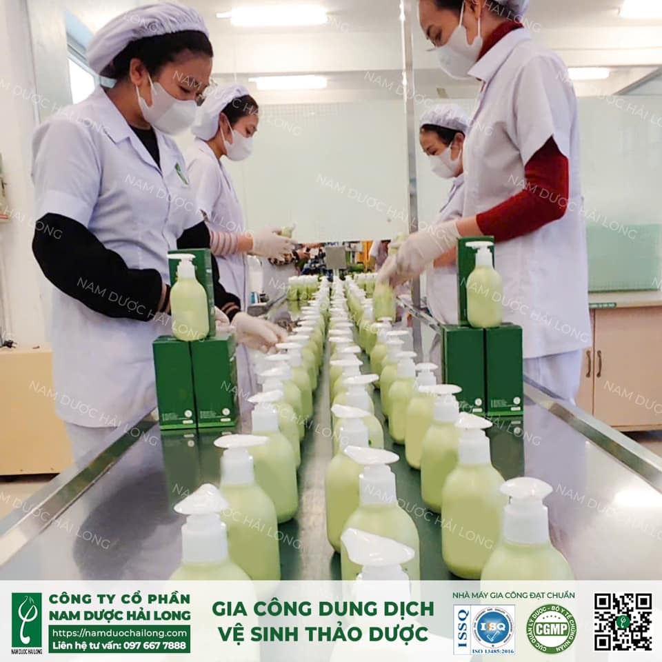 Xưởng sản xuất dung dịch vệ sinh uy tín Nam Dược Hải Long gia công dung dịch vệ sinh uy tín