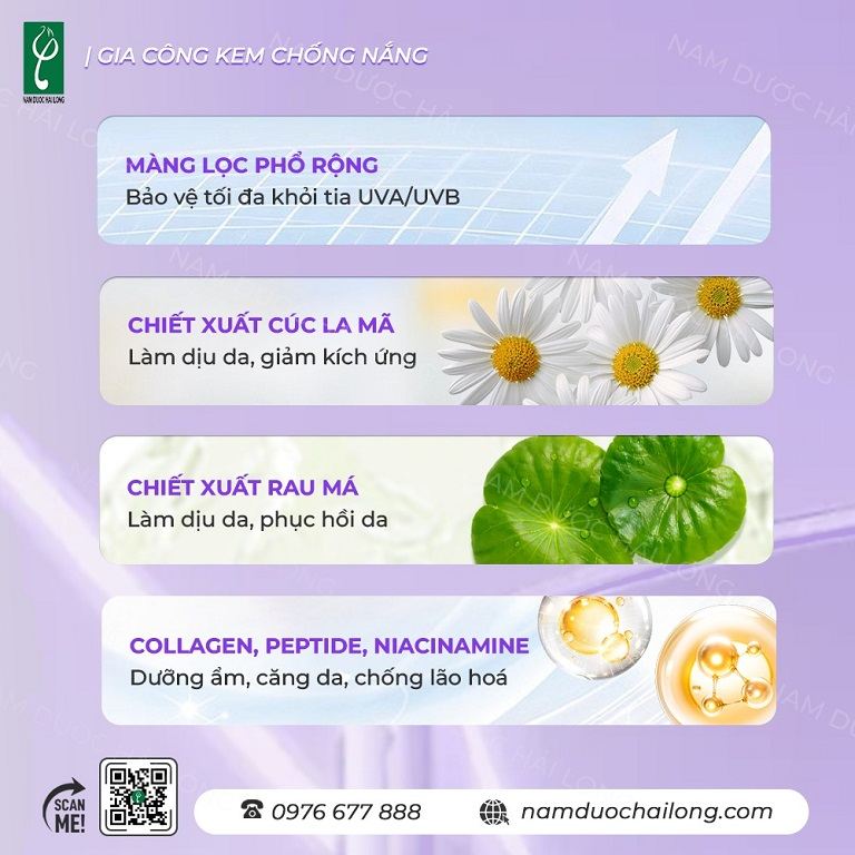 thanh phan gia cong kem chong nang tu nhien