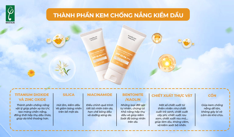 Thành phần sản xuất kem chống nắng kiềm dầu gia công kem chống nắng kiềm dầu
