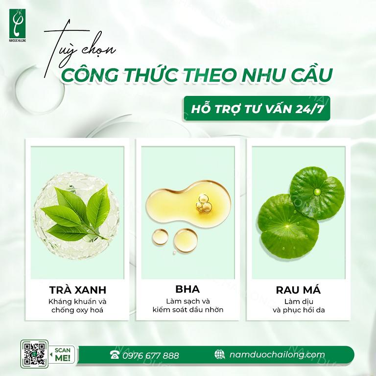 Thành phần chính có trong sữa rửa mặt trị mụn
