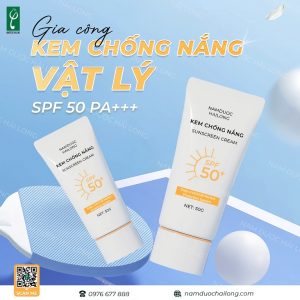 Gia công kem chống nắng dịu nhẹ