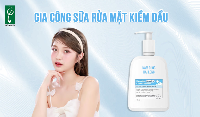 gia công sữa rửa mặt kiềm dầu