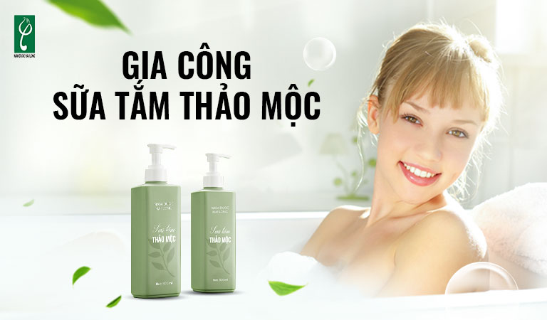 gia công sữa tắm thảo mộc