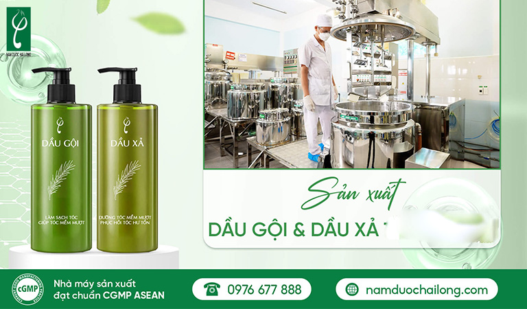gia công dầu gội hoa ngũ sắc