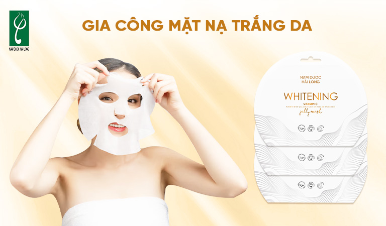 gia công mặt nạ trắng da