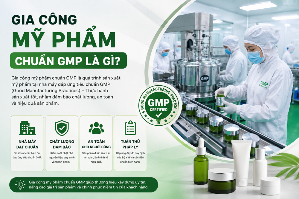 Gia Công Mỹ Phẩm Chuẩn GMP là gì – Tiêu Chuẩn Trong Sản Xuất Mỹ Phẩm Hiện Nay Gia Công Mỹ Phẩm Chuẩn GMP là gì