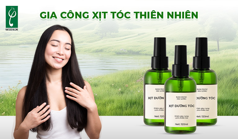 gia công xịt tóc thiên nhiên