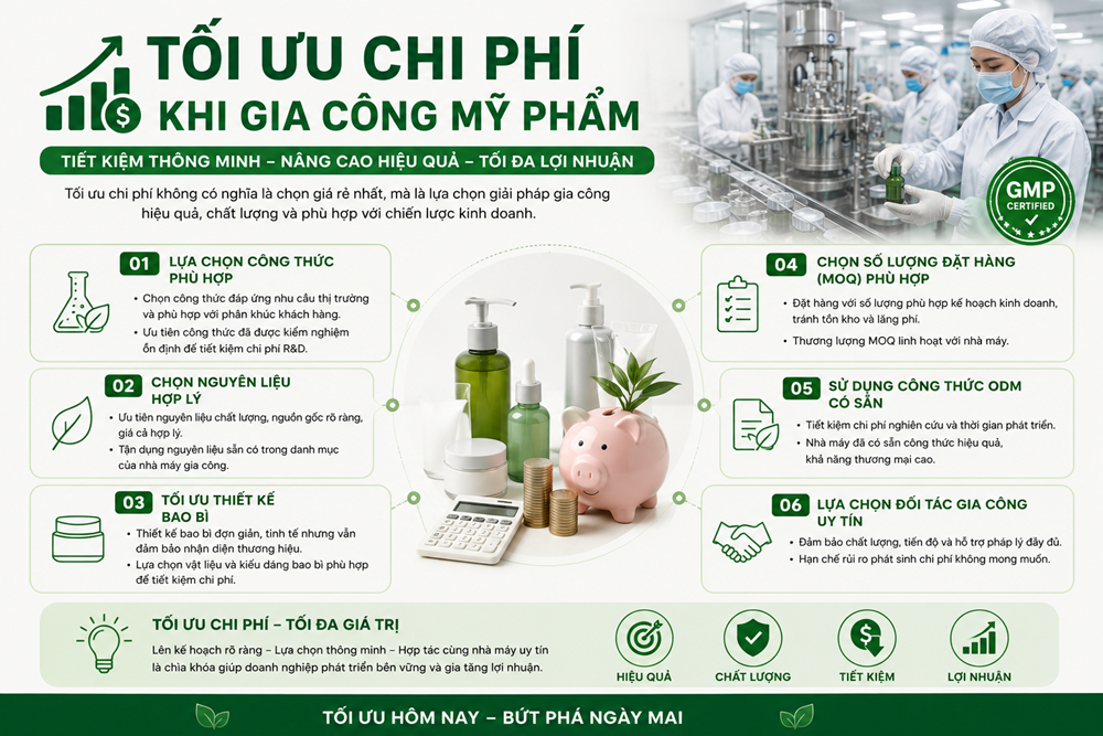 Tối ưu chi phí khi gia công mỹ phẩm