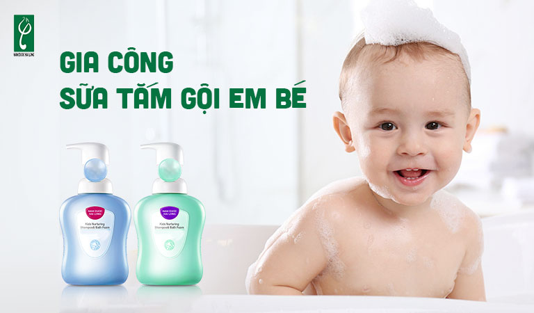 gia công sữa tắm gội em bé