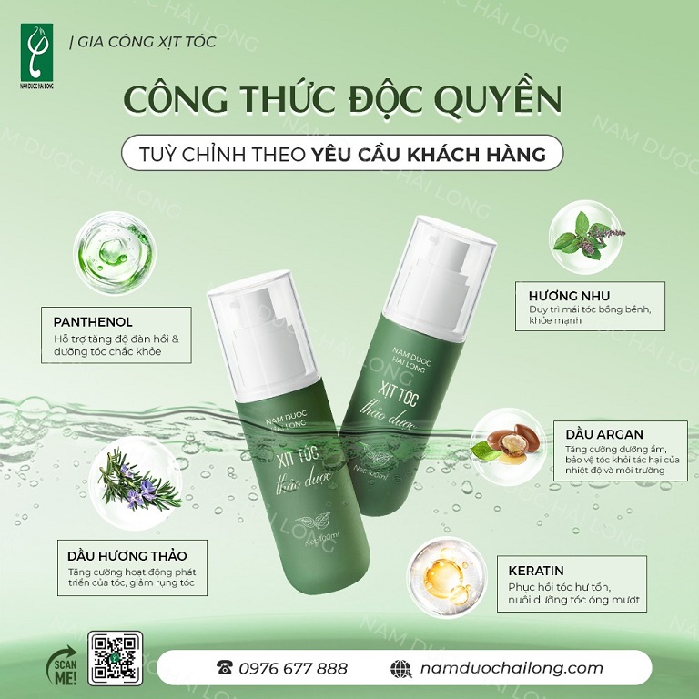 Thành phần chính có trong xịt kích thích mọc tóc