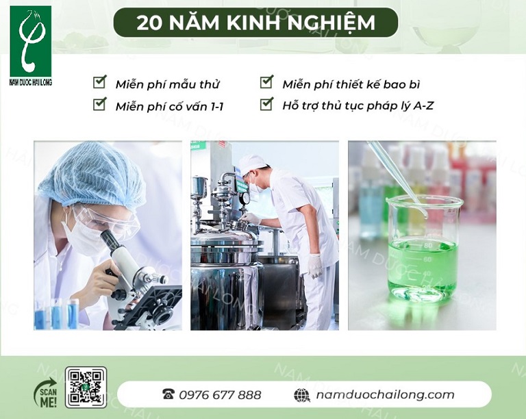 Quy trình gia công dầu gội tại Nam dược Hải Long