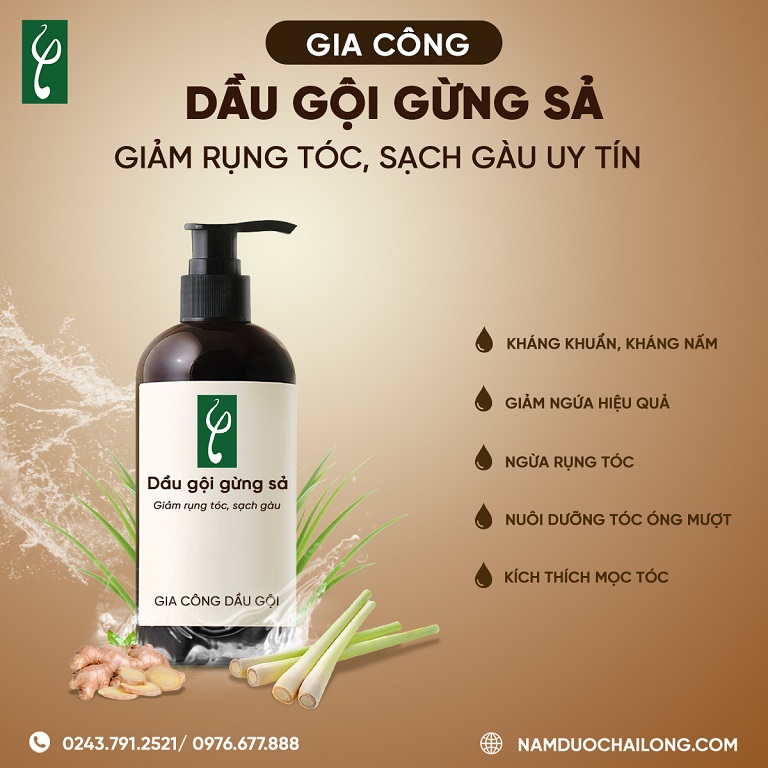 Gia công dầu gội ngăn rụng tóc