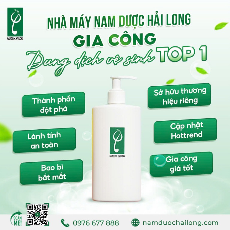 Xưởng gia công dung dịch vệ sinh độc quyền, uy tín hàng đầu Việt Nam Nam dược Hải Long - Xưởng gia công dung dịch vệ sinh uy tín, đạt chuẩn CGMP