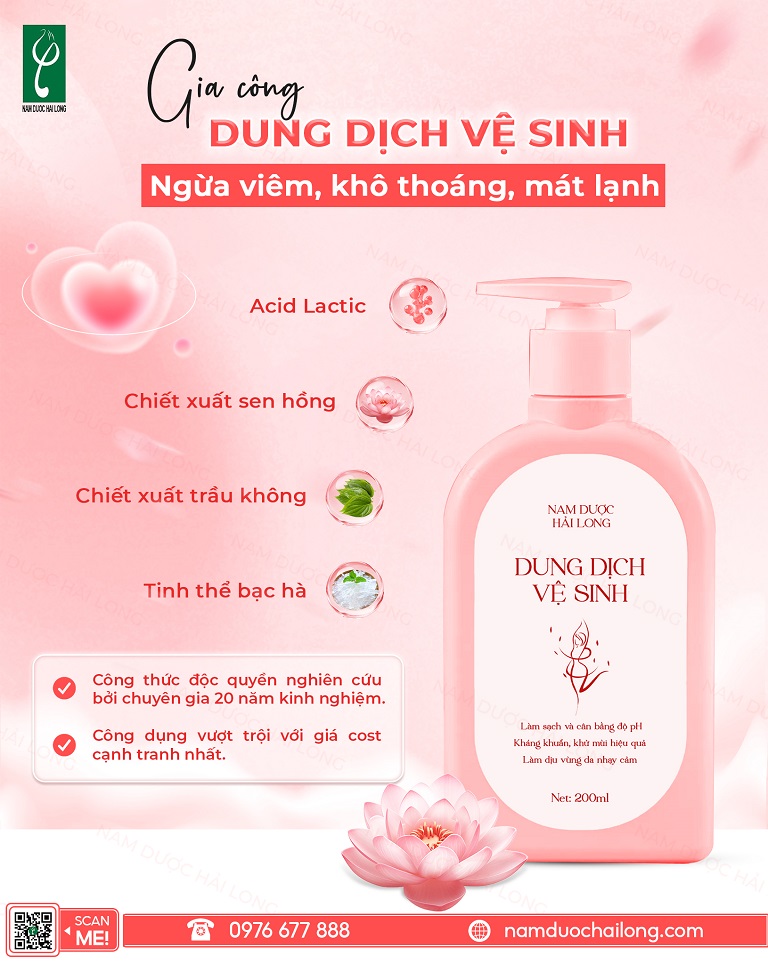 Gia công dung dịch vệ sinh cho bé gái trọn gói từ A đến Z, hỗ trợ hoàn thiện pháp lý Thành phần chính dùng để gia công dung dịch vệ sinh cho bé gái