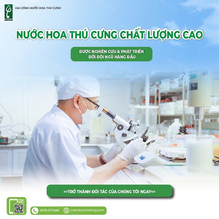 Hợp tác với xưởng sản xuất nước hoa trang bị cơ sở vật chất hiện đại