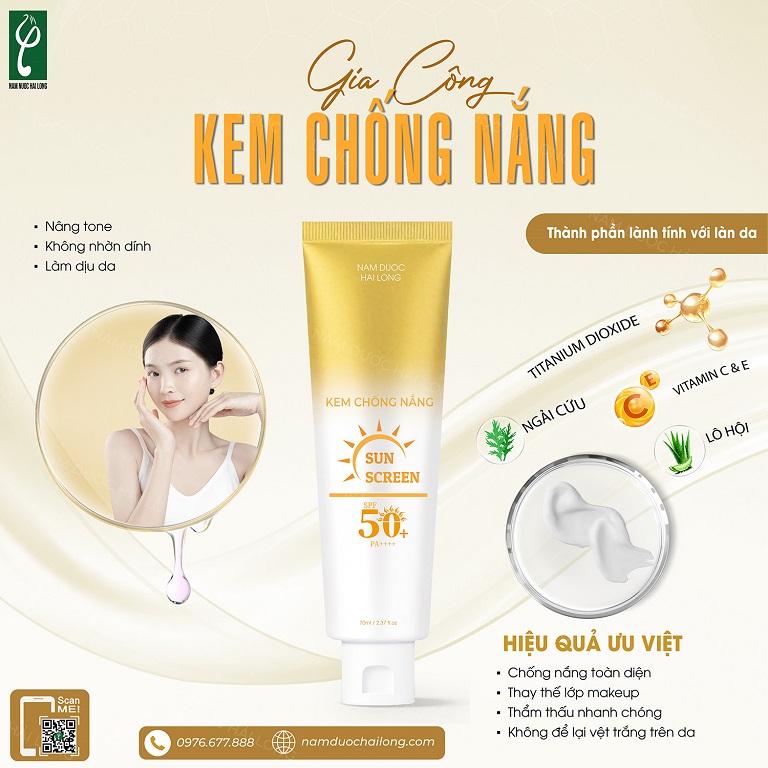 Báo giá gia công kem chống nắng