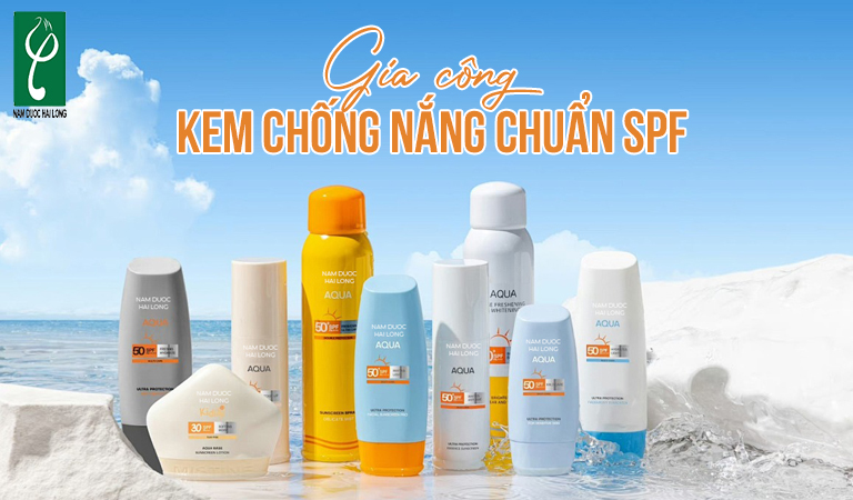 gia công kem chống nắng chuẩn SPF