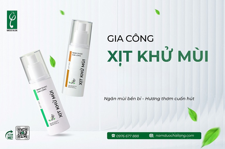 gia công xịt khử mùi toàn thân