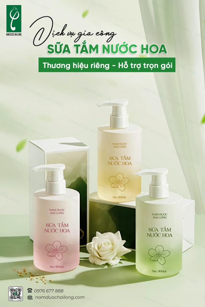 Nam dược Hải Long gia công sữa tắm độc quyền, đạt chuẩn Bộ Y Tế