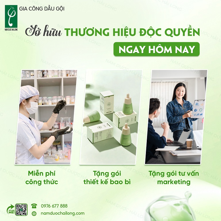 Nam dược Hải Long sản xuất dầu gội theo công thức riêng giá tốt, chất lượng cao