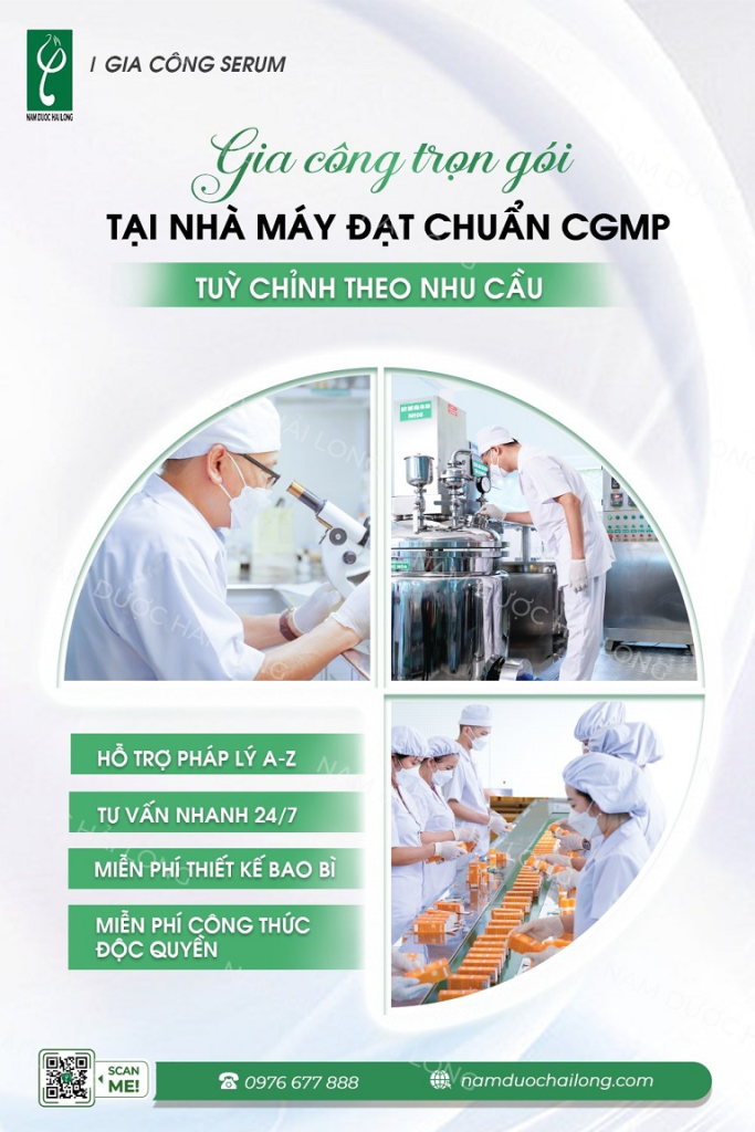 Nam dược Hải Long nhận gia công serum trọn gói, chiết xuất nguyên liệu lành tính